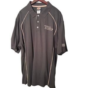Harley Davidson Barnet Harley El Paso Texas Mens Short Sleeve Polo Black XXL